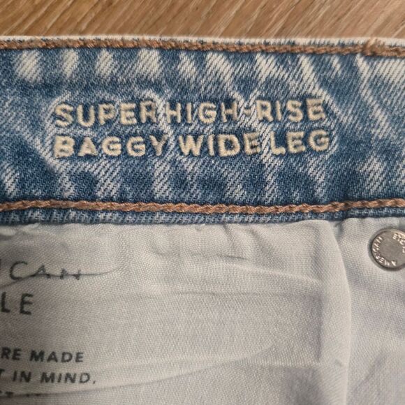 American Eagle Outfitters Shimmering Silver Flare Jeans - Picture 11 of 14